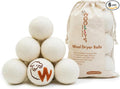 Woolly's Wool Dryer Balls – 100% Pure New Zealand Wool, Reusable Natural Fabric Softener, Reduces Drying Time & Clothes Wrinkles, Chemical-Free Dryer Balls (Pack of 6)