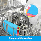 HOMEXCEL Swedish Dishcloths for Kitchen 10 Pack, Sponge Dish Cloth for Counters & Washing Dishes, Reusable and Absorbent Paper Towels, 3 Colors Assorted