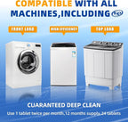 Washing Machine Cleaner Tablets 8 Pack - Washer Machine Cleaner Tablets for Top Loader
