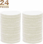 HARFINGTON 24pcs Scrubber Scouring Pads 450 Grits 4 Inch Drill Power Brush Hoop and Loop Surface Conditioning Disc Drill Scuffing Disc Scrub Pads for Home Kitchen Cleaning, White