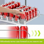 IBORING Drink Organizer for Fridge,Self Pushing Fridge Drink Organizer,Automatic Drink Dispenser for Fridge-Holds up to 30 Cans