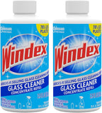 Windex Glass Cleaner Concentrate, Two 2.9 Ounce Concentrated Refill Bottles