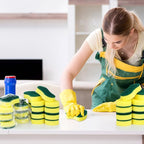 Tanlade 240 Pcs Individually Wrapped Sponges Kitchen Bulk Non Scratch Scouring Sponges for Dishes Household Cleaning Travel Apartments Hotel Car