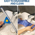 Professional Window Cleaning kit, 2-in-1 Window Squeegee with 78" Extension Poles, Suitable for Indoor & Outdoor Window, High Glass, High Windows, Multi-Purpose Car Windshield Cleaning