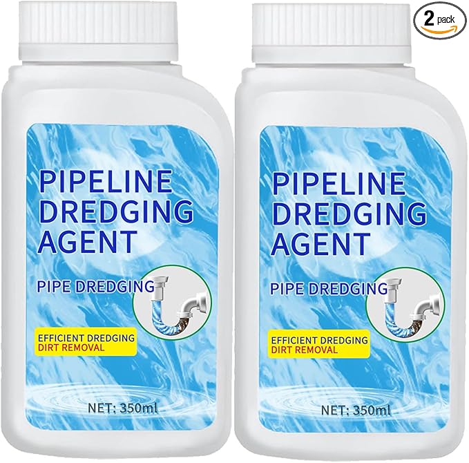 Pipeline Dredging Agent, Drain Clog Remover, Powerful Pipe Dredging Agent Powder, Sink and Drain Pipe Unclogging Agent For Kitchen Toilet (2)