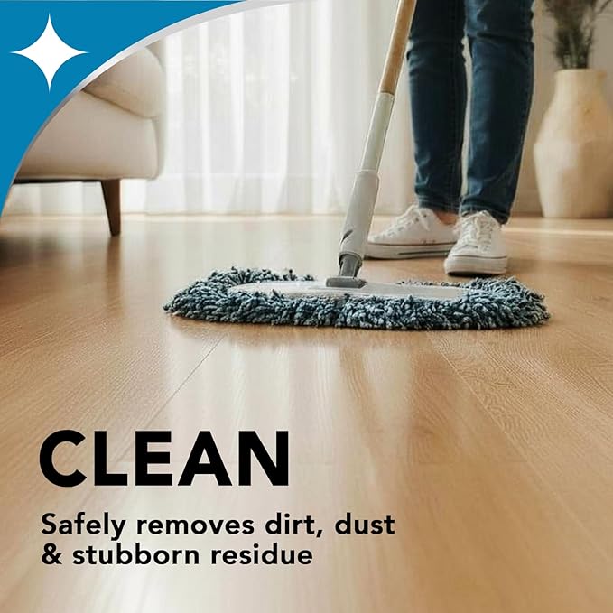 Weiman Hardwood Floor Cleaner and Polish Restorer Combo - 2 Pack - High-Traffic Hardwood Floor, Natural Shine, Removes Scratches, Leaves Protective Layer