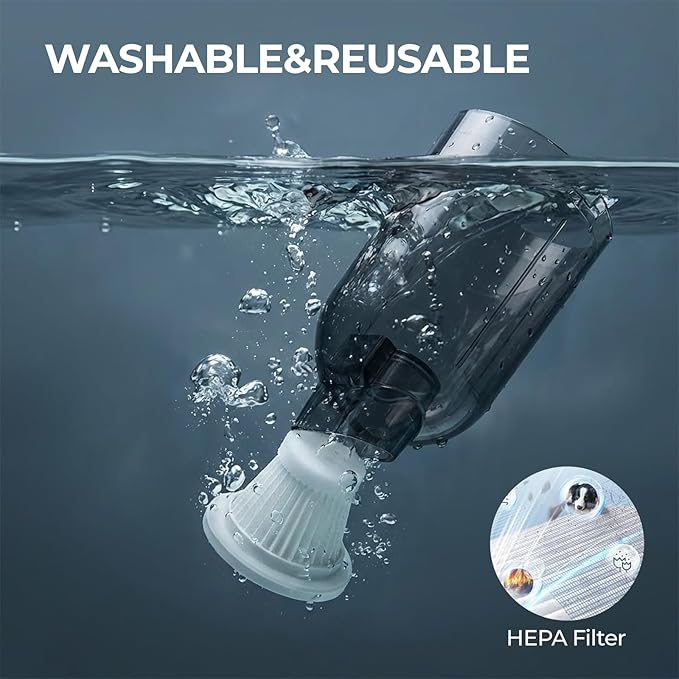 Apical Life Handheld Vacuum Cordless, 12000Pa 75W Mini Vacuum with Blower Function, 24 Mins Runtime, 0.14L Dust Bin, Compact Design with Multi-Accessories for Stairs, Car and Home