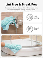 Fantasticlean Microfiber Cleaning Cloth Roll -60 Pack, Tear Away Microfiber Towels, 12" x 12", Reusable, Washable, Scratch Free, Ultra Absorbent Dishcloth for All-Around Cleaning (White & Blue)