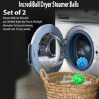 Dryer Steamer Balls Releases Steam to Create A Smooth Look to Any Laundry and Soften Clothes Set of Two