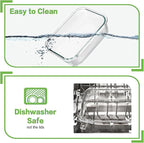 HOMBERKING 10 Pack Borosilicate Glass Meal Prep Containers with Locking Lids, Glass Food Storage Containers Set, Airtight Lunch Bento Boxes, BPA-Free & Leak Proof, 36oz & 14oz, Freezer, Oven Safe
