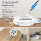 Mop and Bucket with Wringer Set, Separate Dirty Water with 3 Microfiber Replacement Mop Head Refills, 61" Stainless Steel Adjustable Handle for Floor Cleaning, (Mop Bucket 20QT)