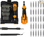 Small Screwdriver Set By JAKEMY, 33 in 1 Precision Screwdriver Kit, Magnetic Replaceable Screwdrivert Bits Repair Tool Kit Opening Tool and Tweezer for Phone Cellphone PC Electronics