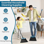 MAVRIZ Outdoor Broom Heavy Duty Angle Broom with 60" Long Handle Stiff Bristle Brooms for Sweeping Indoor, Restaurant, Shop, Garage, Commercial