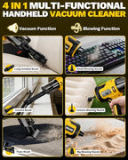 Cordless Vacuum Cleaner for DeWalt Battery, 5 in 1 Lightweight Electric Handheld Vacuum with 3 x HEPA Filter, 20KPA Powerful Suction, 200W Brushless Motor for Carpet,Sofa,Car (Battery Not Included)