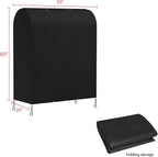 Zilink 50'' Garment Rack Cover Dustproof Clothes Rack Cover Breathable Garment Bags Protector Wardrobe Cover with 2 Durable Zippers for Garment Rack, Black, (Rack Not Included)