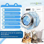 24PC Washing Machine Cleaner Tablets+Stain Remover Gel Cleaner, Heavy Duty Household Cleaner for Front Loader Washing Machine Seal, Bathroom Tile, Grout, Shower & Caulk, 7.76 Fl Oz