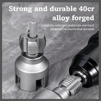Integrated Internal & External Pipe Threading Tool, PVC Dual-function Pipe Threading Tool for 1/2" & 3/4" Pipes, Electric Drill Compatible PVC & Plastic Pipe Threader Kit for Home Repair (1/2"+ 3/4")
