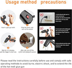 IZIO Hot Glue Gun with 21 Glue Sticks7/16") &Storage Pouch - 100W Fast Heating (2-3 Min), Heavy Duty DIY Starter Kit for Crafts, Fabric, Wood, Home Repairs,Non-Drip Precision Nozzle, ergonomic|Black