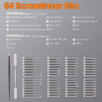 KUNLUN 68-in-1 Mini Electric Screwdriver Set, Small Electric Screwdriver Cordless with 64 Magnetic Bits, 5 Torque Settings, 4 LED Lights Power Screwdriver Repair Tool Kit for Phone Camera Laptop Watch