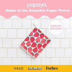 Papaya Reusable Paper Towels, Premium Swedish Dishcloths with Hook, Non-Scratch Reusable Paper Towel, 1 Sheet Replaces 17 Rolls - 2 Sheets, 1 Hook