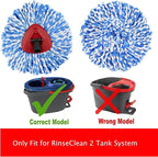 6 Pack Spin Mop Replacement Heads Compatible with Ocedar RinseClean 2 Tank Mop System,Microfiber Mop Refill Heads for O Cedar Cleaning All Hard-surfaced Floor