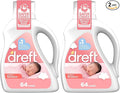 Dreft Stage 1: Newborn Hypoallergenic Liquid Baby Laundry Detergent (HE), Natural for Baby, Newborn, or Infant, 100 Ounces (64 loads) (Pack of 2)