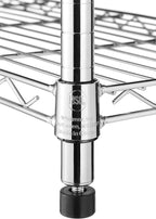 Whitmor 3 Tier Shelving Unit, Metal Storage Shelves, 400 lbs Capacity per Shelf, 1200 lbs Total, Durable Heavy Duty Shelf for Kitchen, Garage, Plant, 36" L x 14" W x 36" H, Chrome