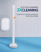 Disposable Toilet Cleaning System - Toilet Wand Kit with 18 High-Performance Refills, Wall Mounted Brush and Holder for Deep Cleaning Bathroom (Brush + 18 Refills)