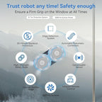 Automatic Window Cleaning Robot, Window Cleaner Robot Auto Dual Spray, 2026 Model Robot Limpia Vidrios AI Path Planning, 3000Pa Suction, Remote Control, Edge Detection for Streak-Free Glass - SS1