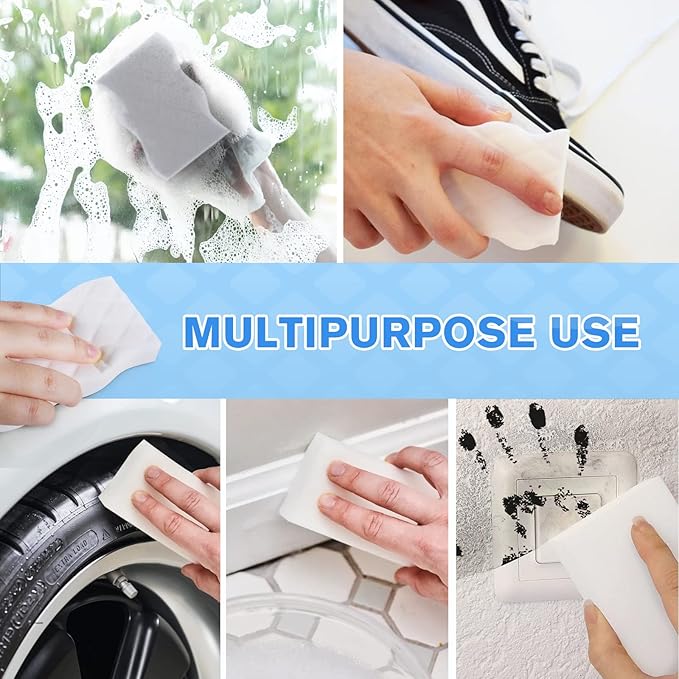 Squish Magic Eraser Sponge, 18 Pack Cleaning Pads for Walls, Oven, Kitchen, and Shoe Cleaner With Melamine Foam, Universal Cleaner