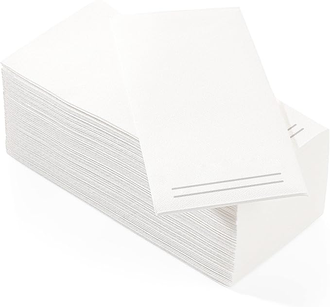 100 Pack Linen Feel Guest Paper Hand Towels | Disposable Super Absorbent Airlaid Paper Towels For Bathroom, Party, Weddings, Or Events | 12 x 17 Inches 1/6 Folded Decorative Design