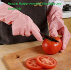 Dishwashing Cleaning Gloves Tear-Resistant Rubber Household Cleaning Gloves with Long Elastic Cuffs for Chores