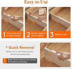 Lifewit 9 Pack 5" High Drawer Dividers 34-56cm/13.5-22" Adjustable Drawer Organizer for Clothes/Utensils, Expandable Drawer Separator in Dresser/Kitchen/Bedroom/Office Organization & Storage White