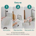 FEBU Swedish Dishcloths for Kitchen | 5 Pack Stamps Reusable Paper Towels Washable | Swedish Dish Towels | Non-Scratch Cellulose Sponge Cloths | No Odor, Biodegradable Cleaning Cloths