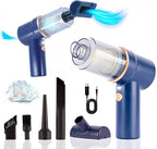 Productverse Portable Cordless Vacuum Cleaner, 22000 PA, Vacuum Cleaner with LED Light, Handheld Vacuum Cordless, Suck and Blow 2 in 1 Portable Vacuum for Car, Home, Office, pet (Blue)