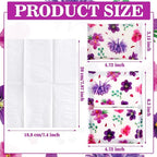PerKoop 100 Pack Pocket Tissues Travel Slim Packs Small Facial Tissues Wallet Size Toilet Paper for Travel Guest Wedding Supplies, 4 Styles(Colorful Floral)