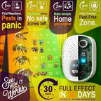 GRX-T25, Ultrasonic Pest Control Repeller - Electronic & Ultrasound, Indoor Plug-in Repellent - Get rid of - Rodents, Mice, Squirrels, Bats, Insects, Bed Bugs, Ants, Fleas, Spiders, Roaches (2 Pack)