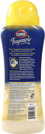 Clorox Fraganzia Laundry Scent Booster Crystals, In-Wash Fragrance Beads for Fresh-Smelling Clothes & Linens, Safe for All Fabrics & Colors, Easy-Pour Bottle, Vanilla Scent, 18 Oz, 2 Pack