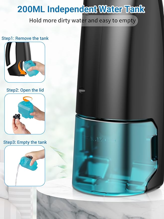 Rechargeable Window Vac, Electric Window Vacuum Squeegee, with 11 in. Squeegee Blade & 200ml Water Tank, Cordless Window Vacuum Cleaner Set for Cleaning Windows, Shower Doors, Mirrors, Tiles