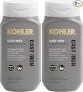 KOHLER K-23725-NA Cast Iron Cleaner, For Kitchen and Bathroom, 8 oz Bottle, Non-abrasive Cream-based Cleaner (Pack of 2)