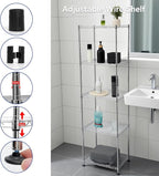 Chrome Small 5 Tiers Wire Shelving NSF Certified. Adjustable Storage Rack for Kitchen,Garage,and Laundry Utility Room (Chrome-Small-5Tiers-16x12x55)