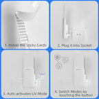 Mosalogic Fruit Fly Traps for House Use Gnat Trap Flying Insect Trapper Plug-in Mosquito Killer Indoor Gnat Moth Catcher Fly Tapper with Night Light UV Attractant Catcher for Home Office White-1PACK
