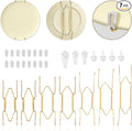 Bilillo 7 pcs Plate Hangers for The Wall, 4/6/8/10/12 Inch Invisible Plates Hangers, Stainless Steel Plate Wall Holders for Display Various Sizes with Hooks for Decorative