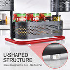 3 Tier Bathroom Counter Organizer, Rotating Countertop Vanity Storage Cabinet with Standing Shelf, Cosmetic Holder for Skincare & Makeup, Kitchen Spice Rack, Bedroom Nightstand Organizer, Black
