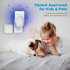 Indoor Fly Trap Plug-in Insect Traps Fruit Fly Traps 2 Devices with 6 Refills for Indoors Gnat Killer for House Flies, Flying Bugs, Moths, Mosquitoes (2 Devices with 6 Refills)