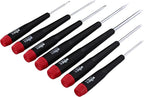 Wiha 26197 Precision Screwdriver Set, 7-Piece Mini Slotted & Phillips, PicoFinish Handles with Rotating Caps, Small Screwdrivers for Electronics & Fine Work