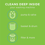 Whirlpool 63580 Liquid Fabric Softener Dispenser, White & Affresh Washing Machine Cleaner, Cleans Front Load and Top Load Washers, Including HE, 6 Tablets