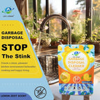 Garbage Disposer Freshener,Sink Disposal Odor Eliminator,50 Count Lemon Scented Deodorizer Drops,Kitchen Sink Freshener Pods