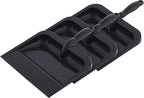 Superio Heavy Duty Plastic Dustpan with Comfort Grip Handle Black, Durable, Lightweight Multi Surface Dust Pan Easy Broom Sweeping, 10 inches Wide, 3-Pack