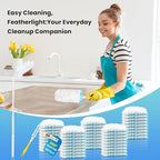 Duster Kit for Swiffer® Duster Refill: 50 Heavy Duty Refills + 2 Handles | 3X Grip & Static Tech | Car, Furniture & Electronics Dry Cleaning